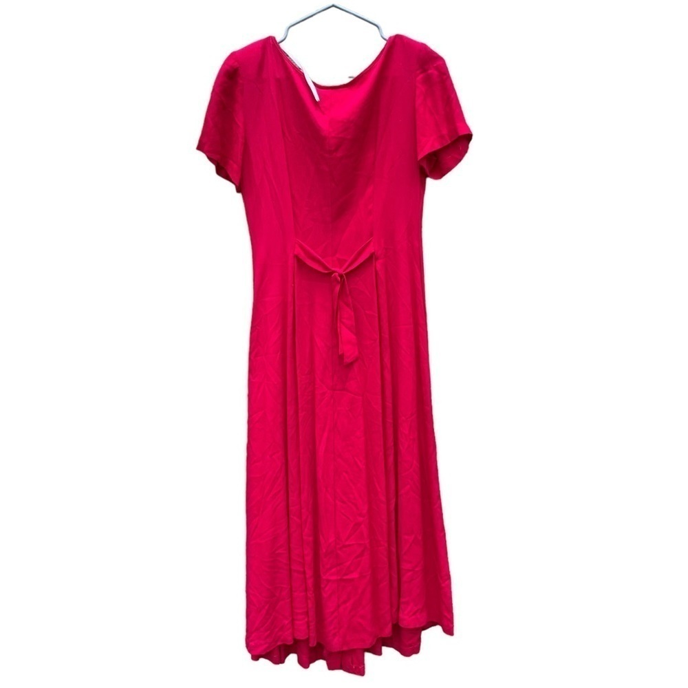 Lanz Originals Hot Pink Button Down Dress Vintage sz 8 - Picture 4 of 6